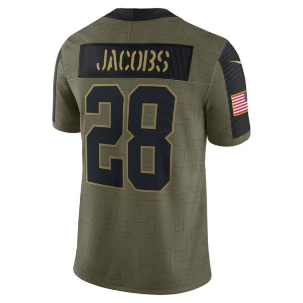 Men's Las Vegas Raiders Josh Jacobs Nike Olive 2021 Salute To Service Limited Player Jersey