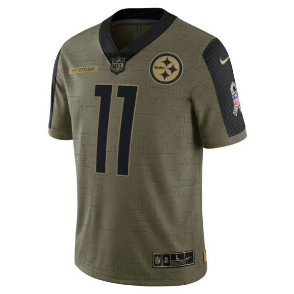 Men's Pittsburgh Steelers Chase Claypool Nike Olive 2021 Salute To Service Limited Player Jersey