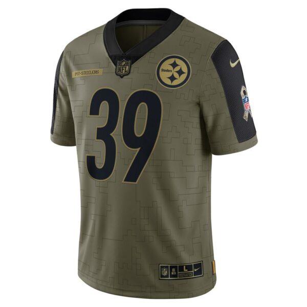 Men's Pittsburgh Steelers Minkah Fitzpatrick Nike Olive 2021 Salute To Service Limited Player Jersey