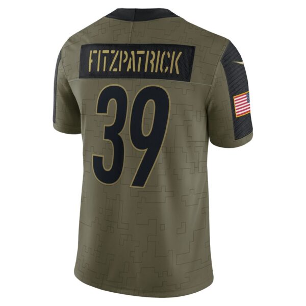 Men's Pittsburgh Steelers Minkah Fitzpatrick Nike Olive 2021 Salute To Service Limited Player Jersey