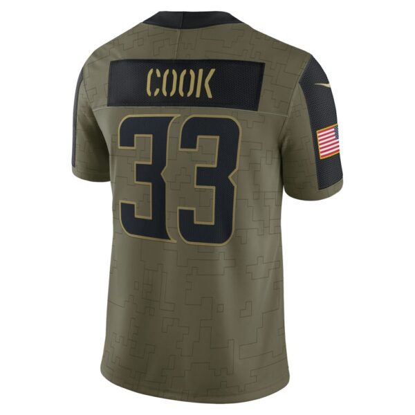 Men's Minnesota Vikings Dalvin Cook Nike Olive 2021 Salute To Service Limited Player Jersey