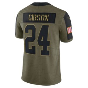 Men's Washington Football Team Antonio Gibson Nike Olive 2021 Salute To Service Limited Player Jersey