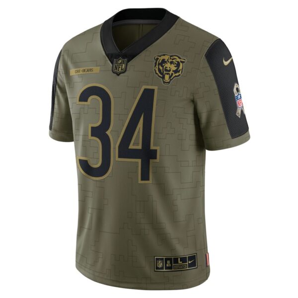 Men's Chicago Bears Walter Payton Nike Olive 2021 Salute To Service Retired Player Limited Jersey