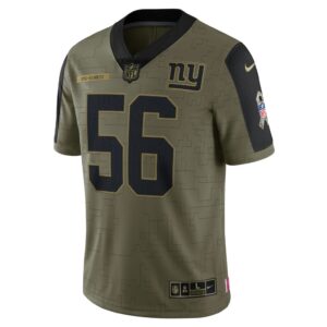 Men's New York Giants Lawrence Taylor Nike Olive 2021 Salute To Service Retired Player Limited Jersey