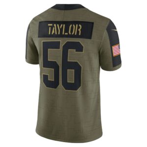 Men's New York Giants Lawrence Taylor Nike Olive 2021 Salute To Service Retired Player Limited Jersey