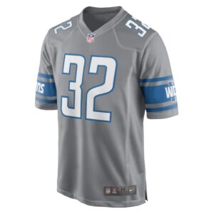 Men's Detroit Lions D'Andre Swift Nike Silver Game Jersey