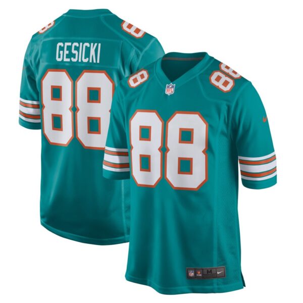 Men's Miami Dolphins Mike Gesicki Nike Aqua Alternate Game Jersey