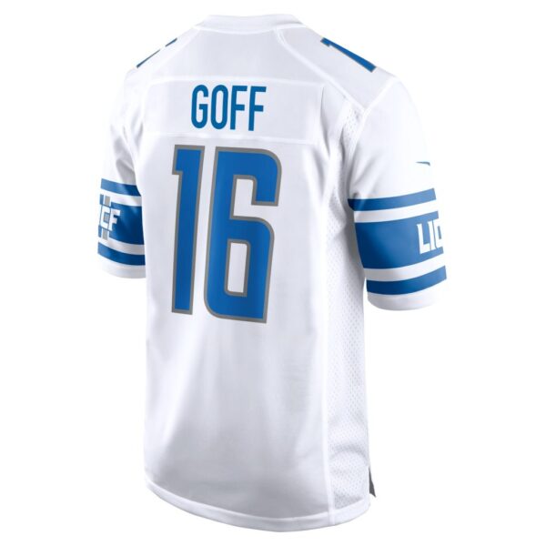 Men's Detroit Lions Jared Goff Nike White Team Game Jersey