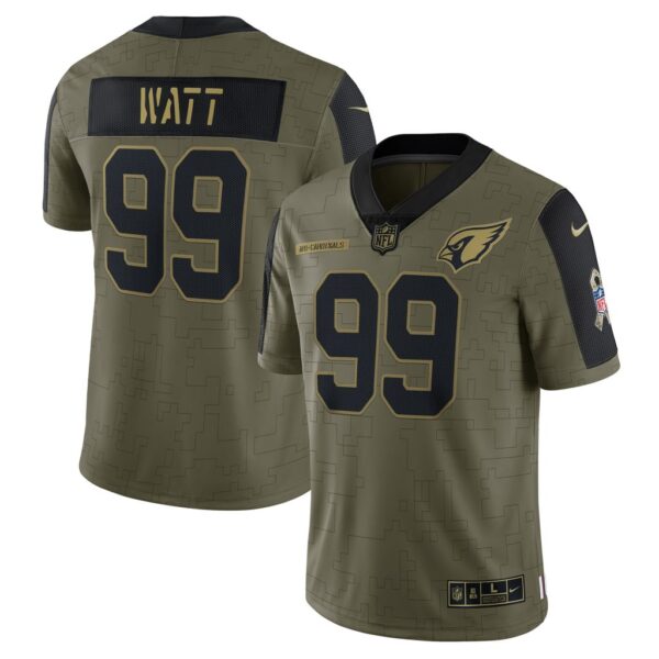 Men's Arizona Cardinals J.J. Watt Nike Olive 2021 Salute To Service Limited Player Jersey