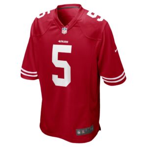 Men's San Francisco 49ers Trey Lance Nike Scarlet 2021 NFL Draft First Round Pick Game Jersey