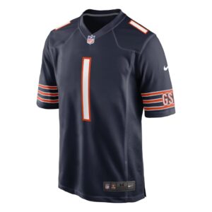 Men's Chicago Bears Justin Fields Nike Navy 2021 NFL Draft First Round Pick Game Jersey