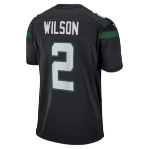 Men's New York Jets Zach Wilson Nike Black Alternate 2021 NFL Draft First Round Pick Game Jersey