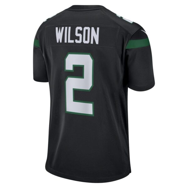 Men's New York Jets Zach Wilson Nike Black Alternate 2021 NFL Draft First Round Pick Game Jersey