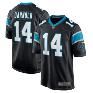 Men's Carolina Panthers Sam Darnold Nike Black Game Player Jersey