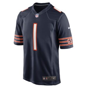 Men's Chicago Bears Justin Fields Nike Navy Game Jersey