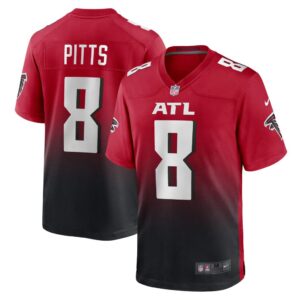 Men's Atlanta Falcons Kyle Pitts Nike Red 2021 NFL Draft First Round Pick Alternate Player Game Jersey