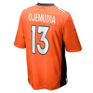 Men's Denver Broncos Michael Ojemudia Nike Orange Game Jersey