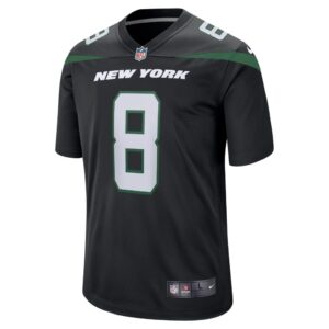 Men's New York Jets Elijah Moore Nike Stealth Black Game Jersey