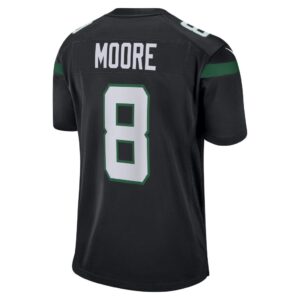 Men's New York Jets Elijah Moore Nike Stealth Black Game Jersey