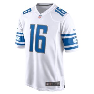 Men's Detroit Lions Jared Goff Nike White Game Jersey