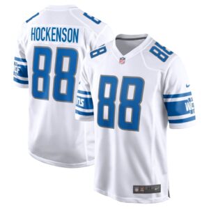 Men's Detroit Lions T.J. Hockenson Nike White Game Jersey