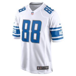 Men's Detroit Lions T.J. Hockenson Nike White Game Jersey