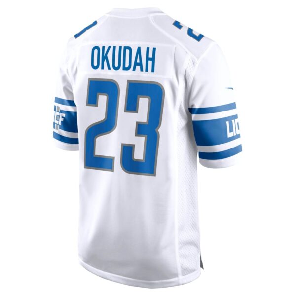 Men's Detroit Lions Jeff Okudah Nike White Game Player Jersey