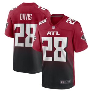 Men's Atlanta Falcons Mike Davis Nike Red Game Player Jersey