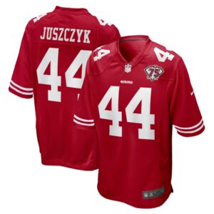 Men's San Francisco 49ers Kyle Juszczyk Nike Scarlet 75th Anniversary Player Game Jersey