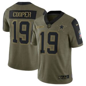 Men's Dallas Cowboys Amari Cooper Nike Olive 2021 Salute To Service Limited Player Jersey