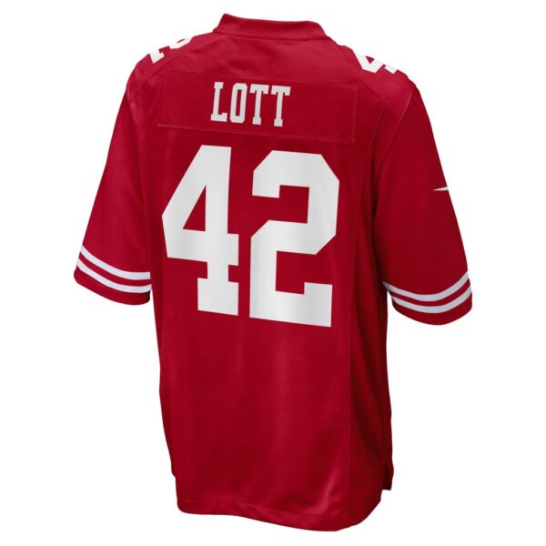 Men's San Francisco 49ers Ronnie Lott Nike Scarlet 75th Anniversary Game Retired Player Jersey