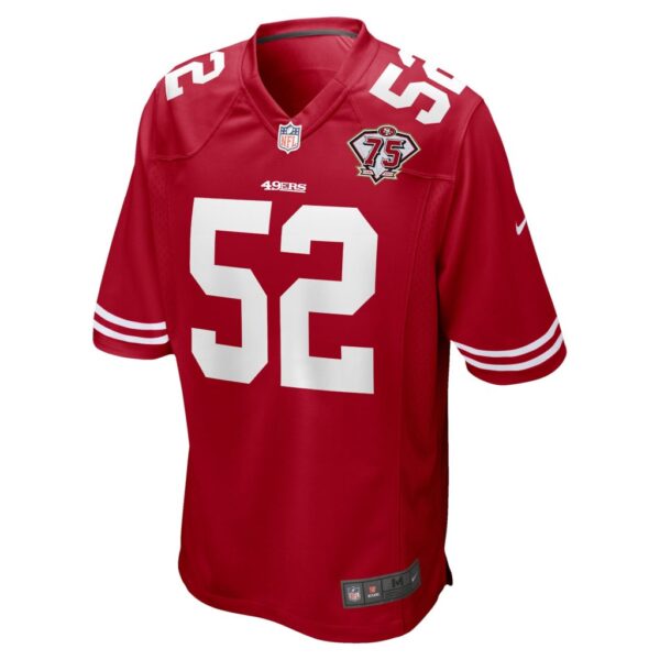 Men's San Francisco 49ers Patrick Willis Nike Scarlet 75th Anniversary Game Retired Player Jersey