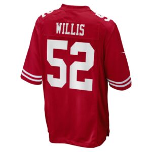 Men's San Francisco 49ers Patrick Willis Nike Scarlet 75th Anniversary Game Retired Player Jersey