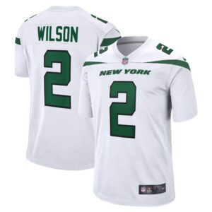 Men's New York Jets Zach Wilson Nike White Game Jersey