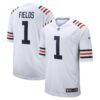 Men's Chicago Bears Justin Fields Nike White Alternate Game Jersey