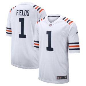 Men's Chicago Bears Justin Fields Nike White Alternate Game Jersey