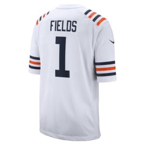 Men's Chicago Bears Justin Fields Nike White Alternate Game Jersey