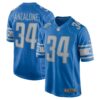 Men's Detroit Lions Alex Anzalone Nike Blue Game Jersey