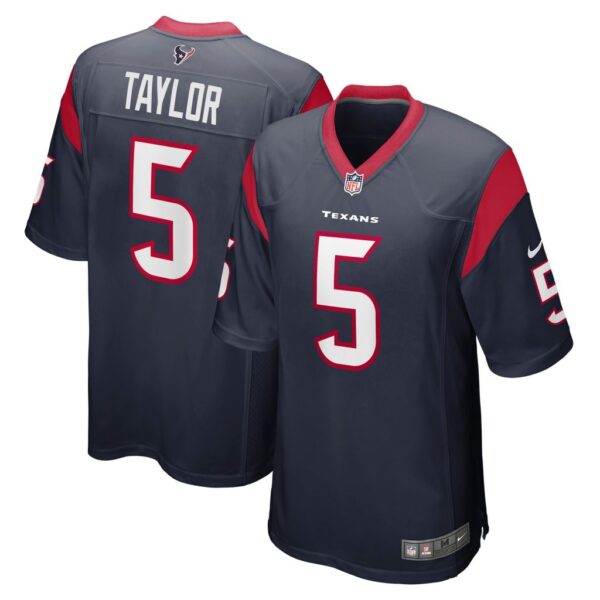 Men's Houston Texans Tyrod Taylor Nike Navy Game Jersey