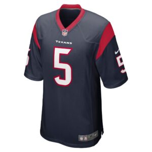 Men's Houston Texans Tyrod Taylor Nike Navy Game Jersey