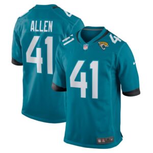 Men's Jacksonville Jaguars Josh Allen Nike Teal Game Jersey