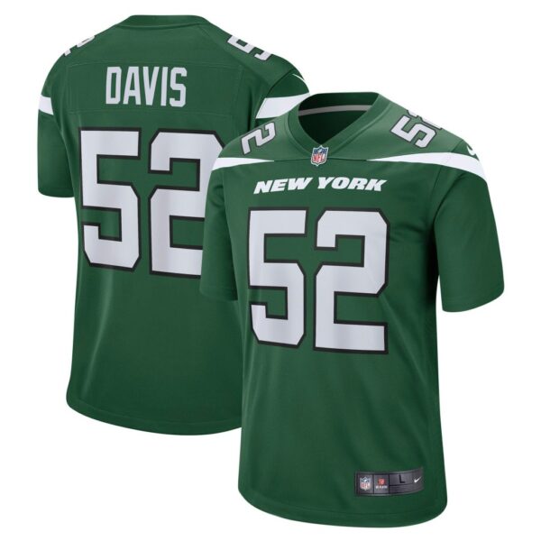 Men's New York Jets Jarrad Davis Nike Gotham Green Game Jersey