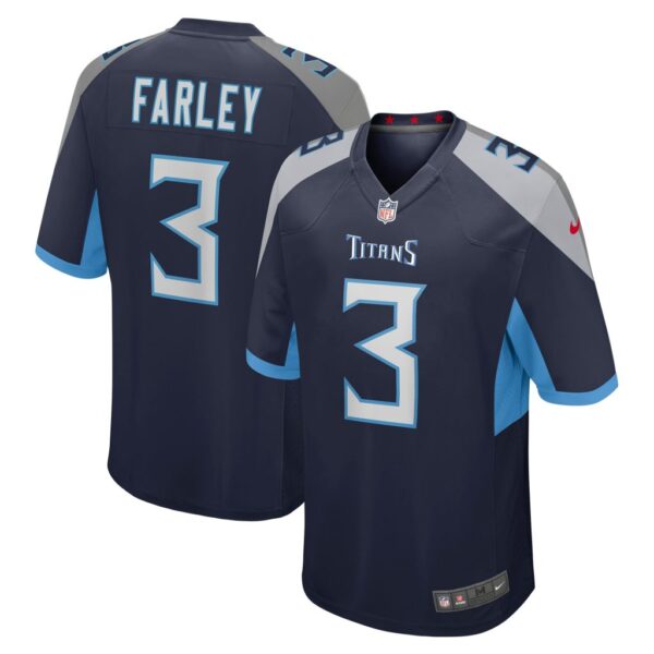 Men's Tennessee Titans Caleb Farley Nike Navy Game Jersey