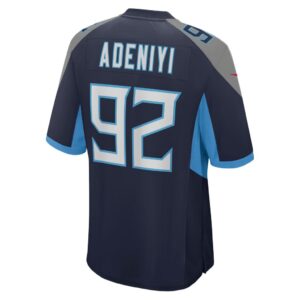 Men's Tennessee Titans Ola Adeniyi Nike Navy Game Jersey