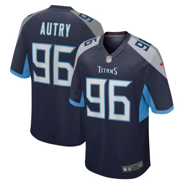 Men's Tennessee Titans Denico Autry Nike Navy Game Jersey