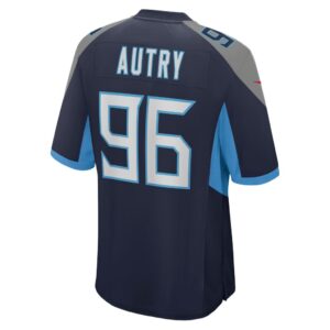 Men's Tennessee Titans Denico Autry Nike Navy Game Jersey