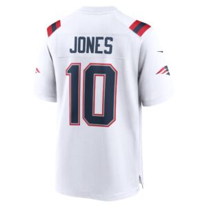 Men's New England Patriots Mac Jones Nike White Team Game Jersey