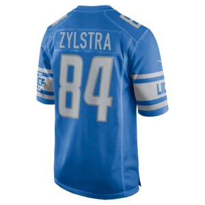 Men's Detroit Lions Shane Zylstra Nike Blue Game Jersey