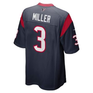 Men's Houston Texans Anthony Miller Nike Navy Player Game Jersey