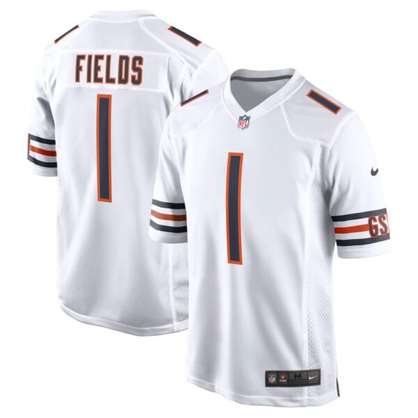 Men's Chicago Bears Justin Fields Nike White Game Jersey